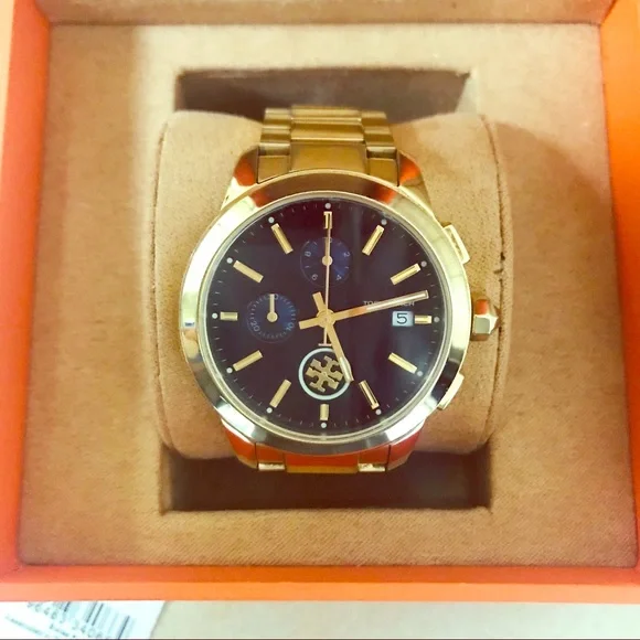TORY BURCH - Gold Unisex Watch NWT Tory Burch Whitney Steel Yellow Gold Tone Cream Dial Quartz  main image 3